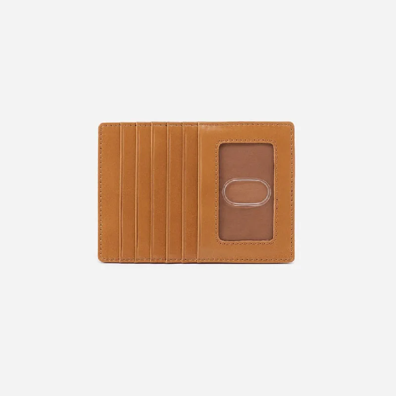 Hobo : Euro Slide Card Case in Polished Leather - Natural