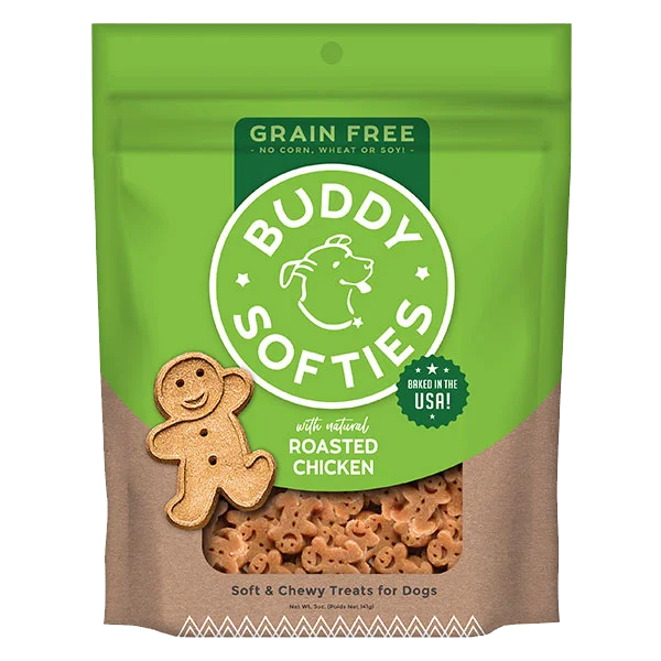 Cloud Star Grain-Free Soft & Chewy Buddy Biscuits Rotisserie Chicken Flavor Dog Treats, 5oz