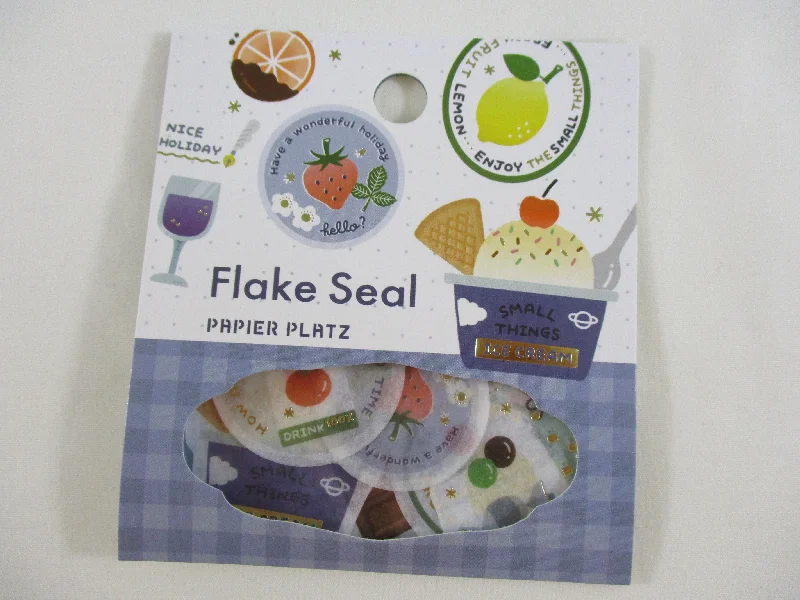 Cute Kawaii Papier Platz Flake Stickers Sack - Fruit Sweet Small things - for Journal Agenda Planner Scrapbooking Craft