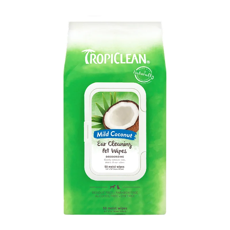 Tropiclean ear cleaning wipes 50ct