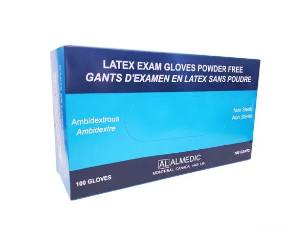 Almedic Latex Exam Gloves Powder Free (100-pack)