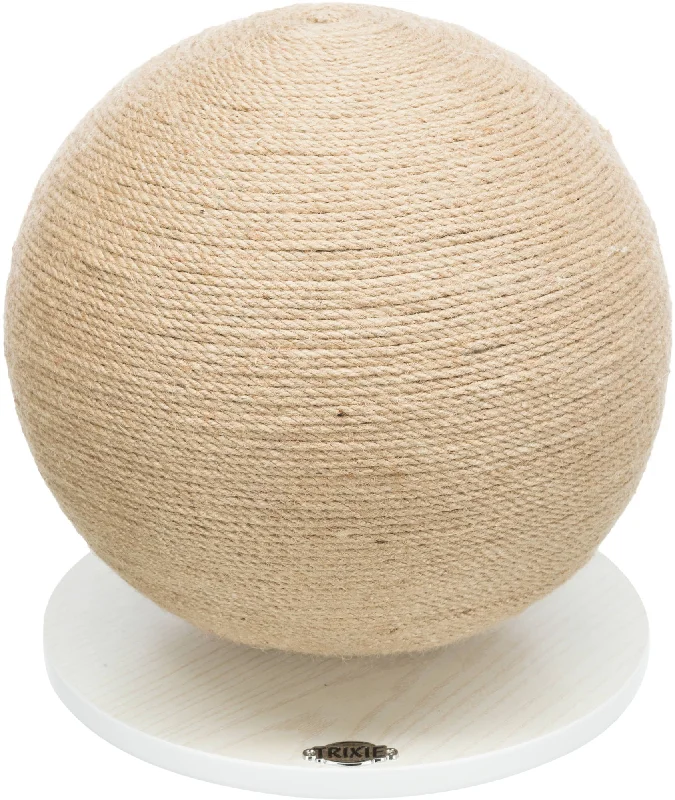 Scratching ball on a plate, jute/wood, ÷ 29 ? 31 cm