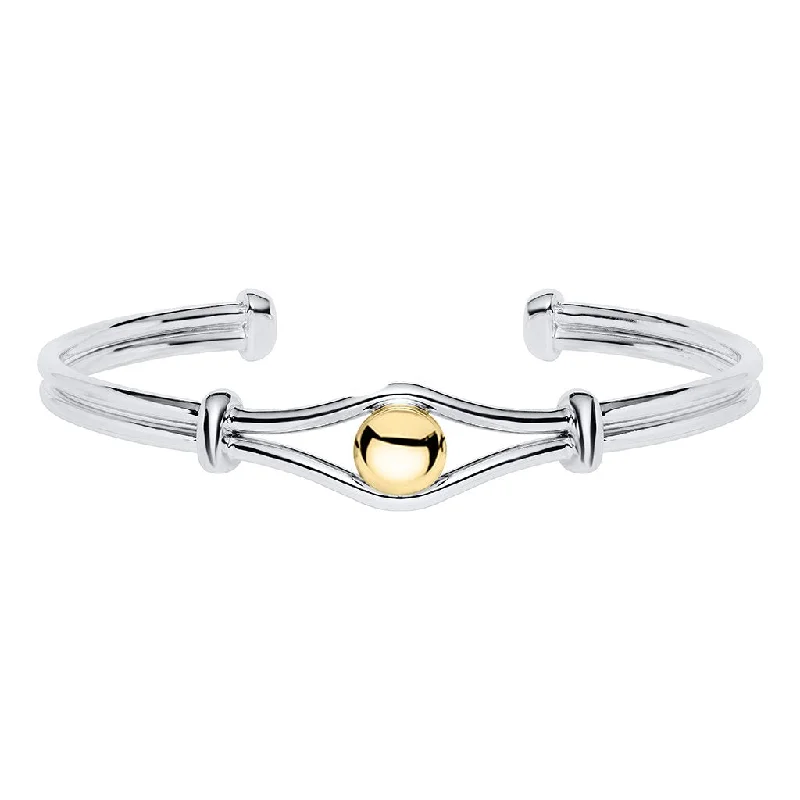 LeStage® Cape Cod : Split Shank Bead Cuff Bracelet -Silver and Gold