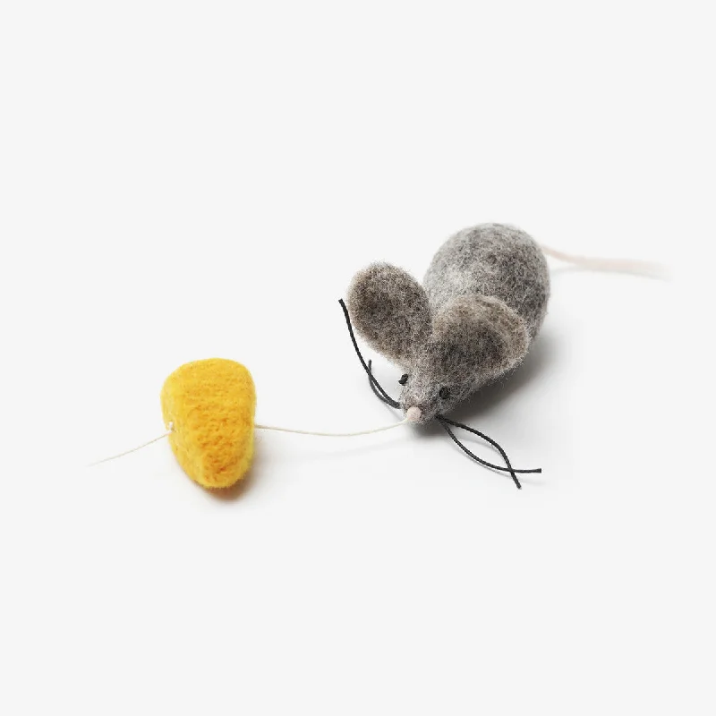 MOUSE & CHEESE CAT TEASER TOY