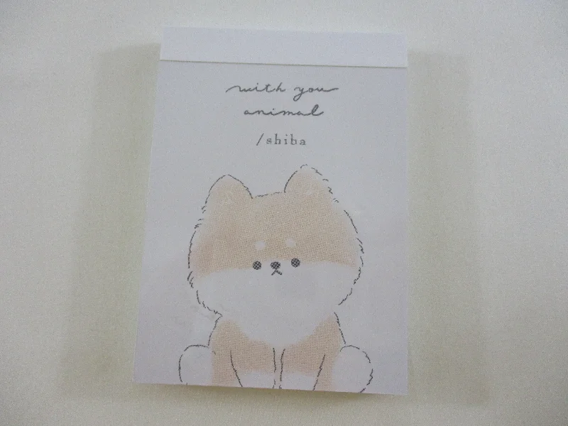 Cute Kawaii Kamio With Animal Series - Dog shiba Puppy Mini Notepad / Memo Pad - Stationery Designer Paper Collection