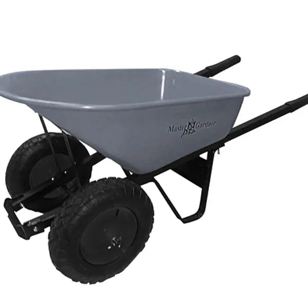 The Master Gardner Pro Dual Tire Steel Wheelbarrow 6 cu ft