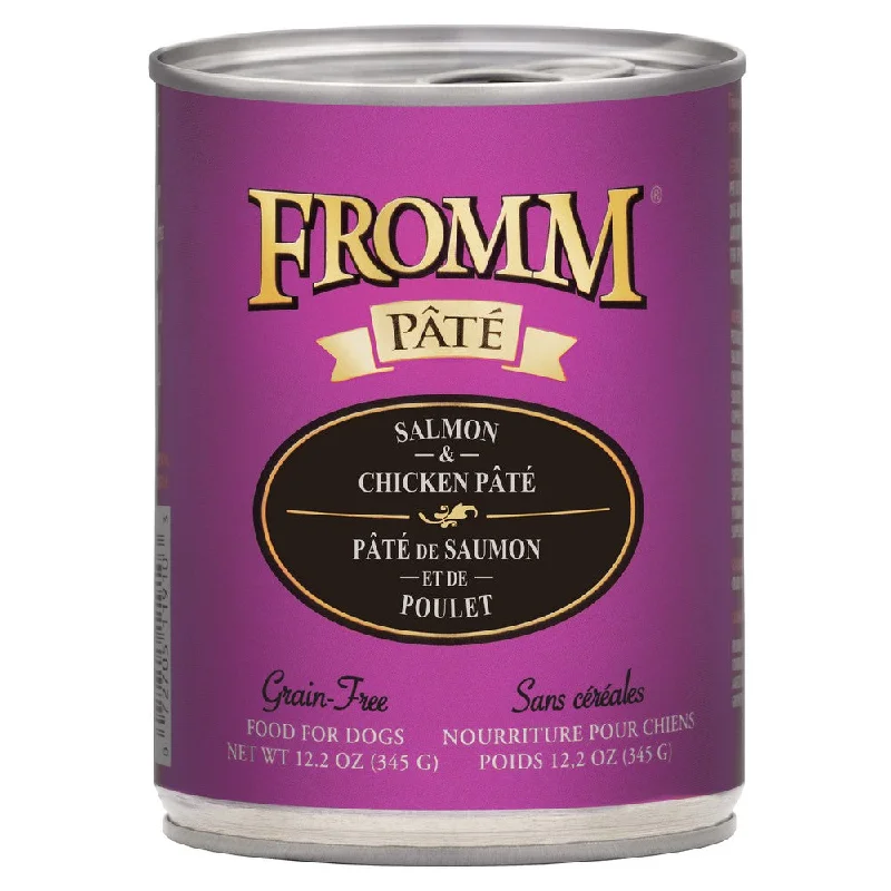 Fromm Gold Salmon & Chicken Pate Canned Dog Food, 12/12.2oz