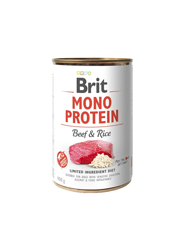 Brit Mono Protein tins 400g - Beef & Rice