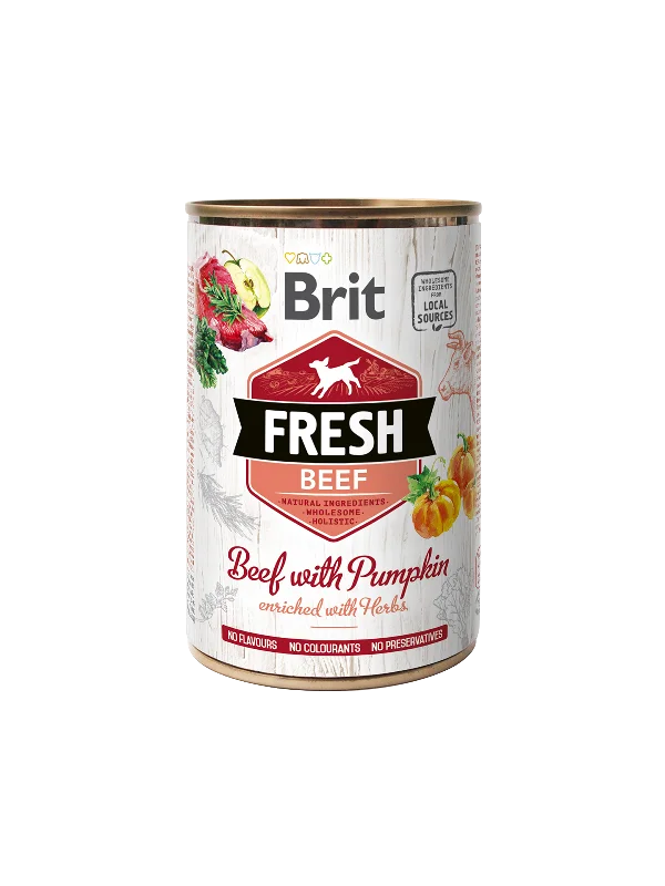 Brit Fresh tins 400g- Beef with Pumpkin