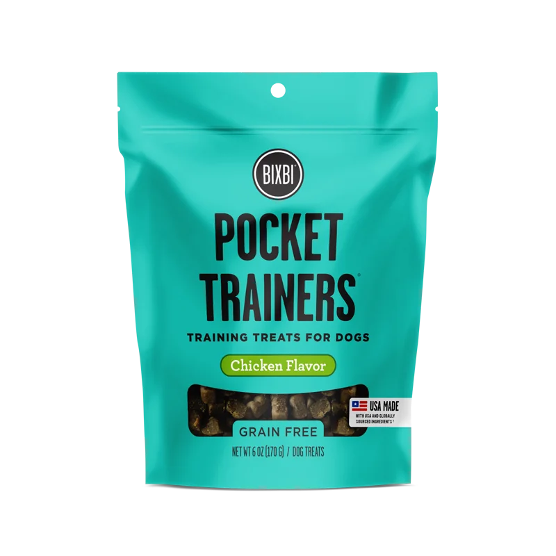 Bixbi Pocket Trainers Chicken Flavor Grain-Free Dog Treats, 6-oz bag