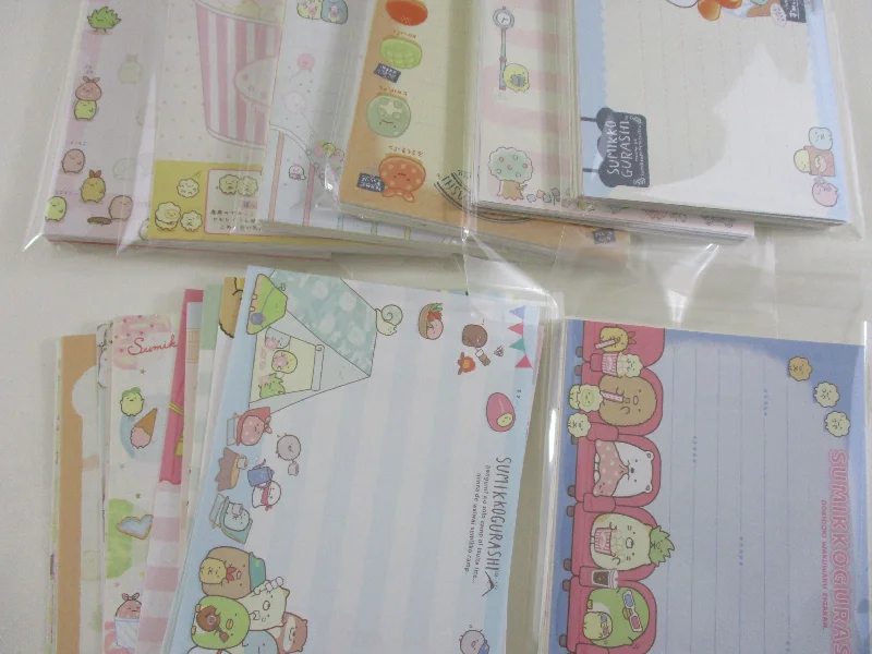 Grab Bag San-X 4 x 6 in Note Paper: 100 pcs San-X Memo SUMIKKO GURASHI - Stationery writing Paper Scrapbook Journal