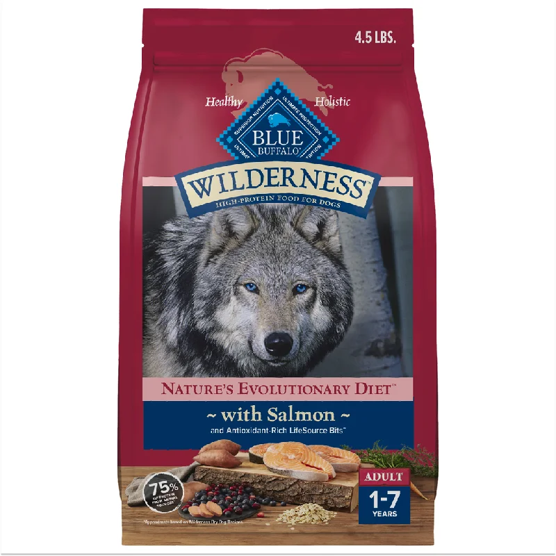 Blue Wilderness Salmon with Wholesome Grains recipe dry dog food