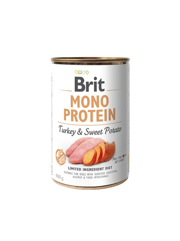 Brit Mono Protein tins 400g - Turkey & Sweet Potato