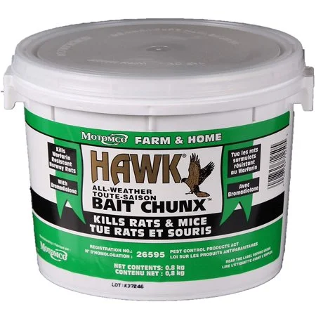 *In Store Only* Motomco Hawk Bait Chunks KILLS RATS AND MICE 0.8kg