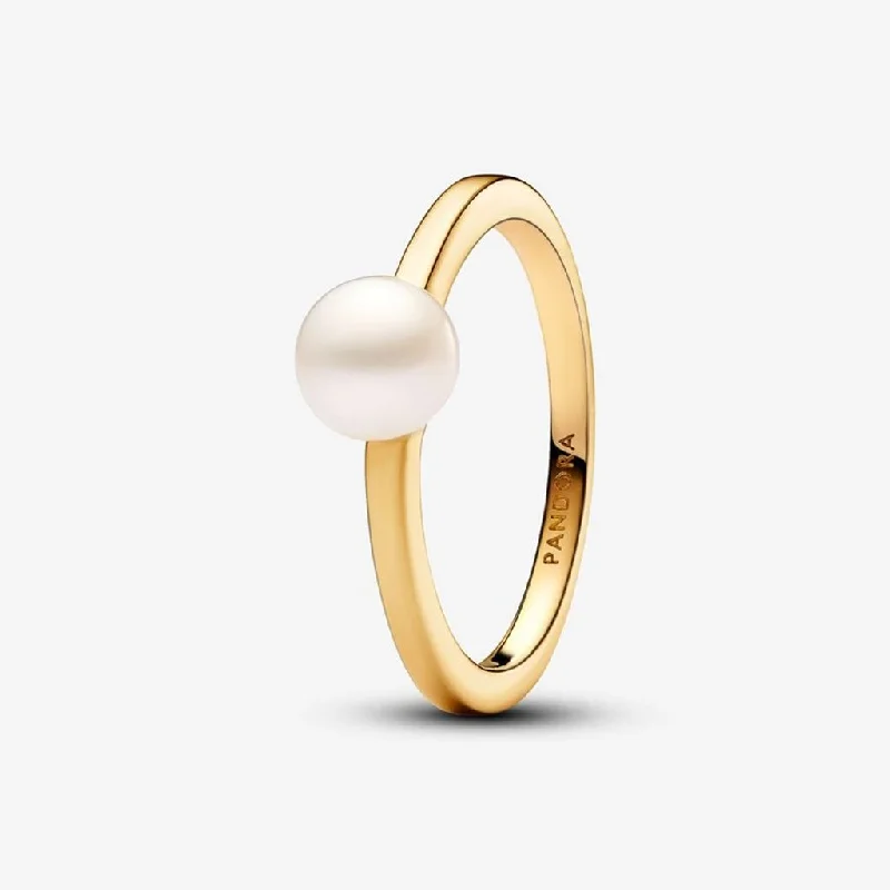 PANDORA : Treated Freshwater Cultured Pearl Ring in Gold