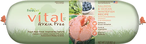 Vital® Grain Free Salmon & Ocean Whitefish Dog Food Recipe With Spinach, Cranberries & Blueberries