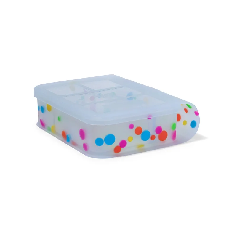 Silipint Silicone 45 oz Polka Dot Go Go Bento Box