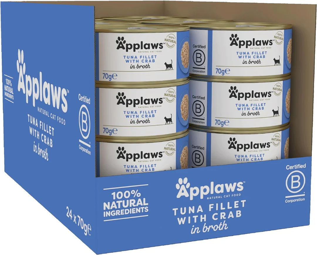 Applaws Tin Tuna & Crab, 70g - 1 box (24 pcs)