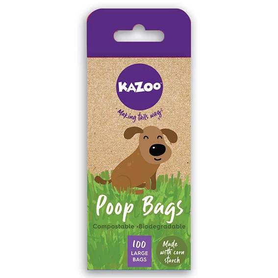 Kazoo Eco Friendly Compostable Poop Bags 100 Pack