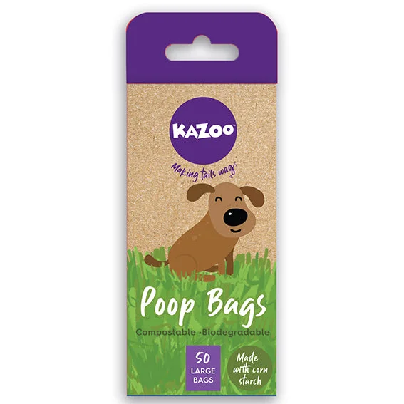 Kazoo Eco Friendly Compostable Poop Bags 50 Pack