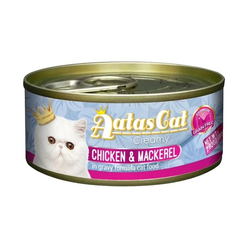 Aatas Cat Creamy Chicken & Mackerel In Gravy Canned Cat Food