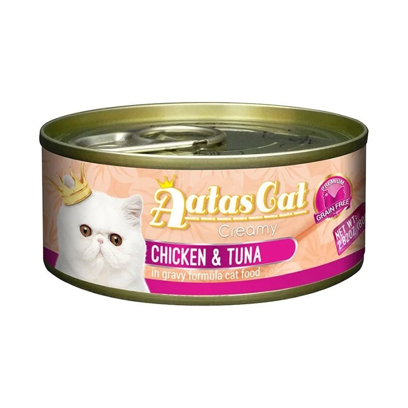 Aatas Cat Creamy Chicken & Tuna In Gravy Canned Cat Food