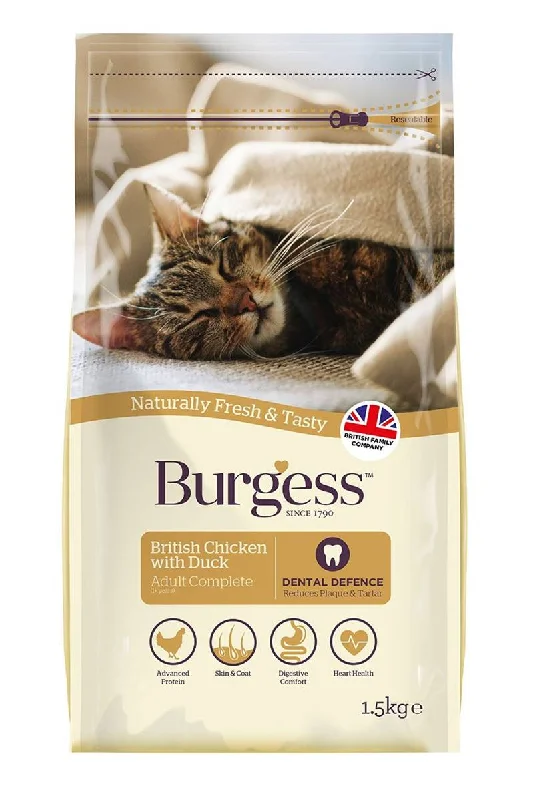 Burgess Supacat | Dry Cat Food | Adult | Chicken & Duck - 1.5Kg