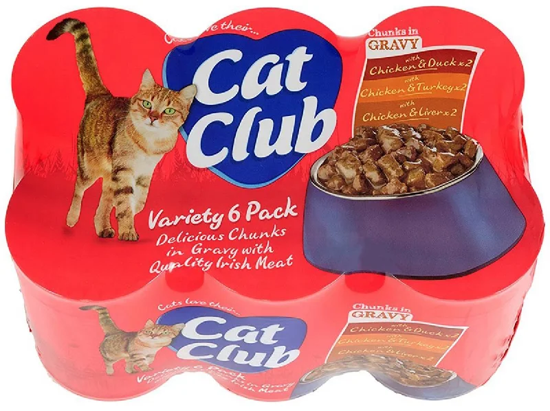 Cat Club | Wet Cat Food Tins | Chunks In Gravy - 6 x 400g